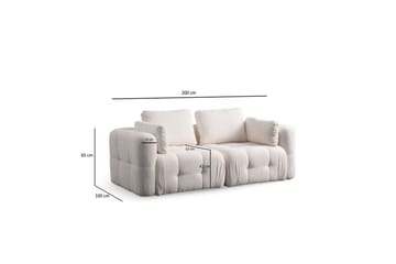 Yvara Sofa 2-sits - Beige - Møbler - Sofaer - Modulsofaer - Komplett modulsofa