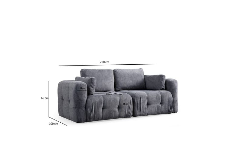 Yvara Sofa 2-sits - Grå - Møbler - Sofaer - 2 seter sofa