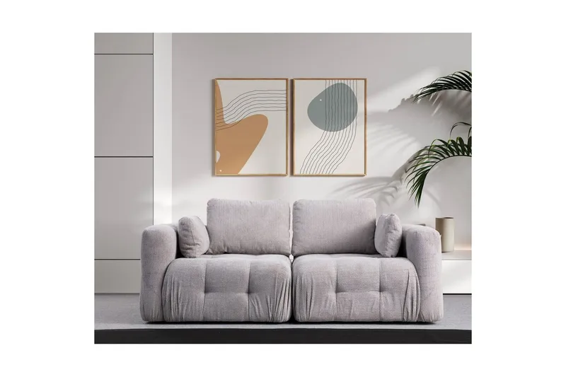 Yvara Sofa 2-sits, Lysegrå