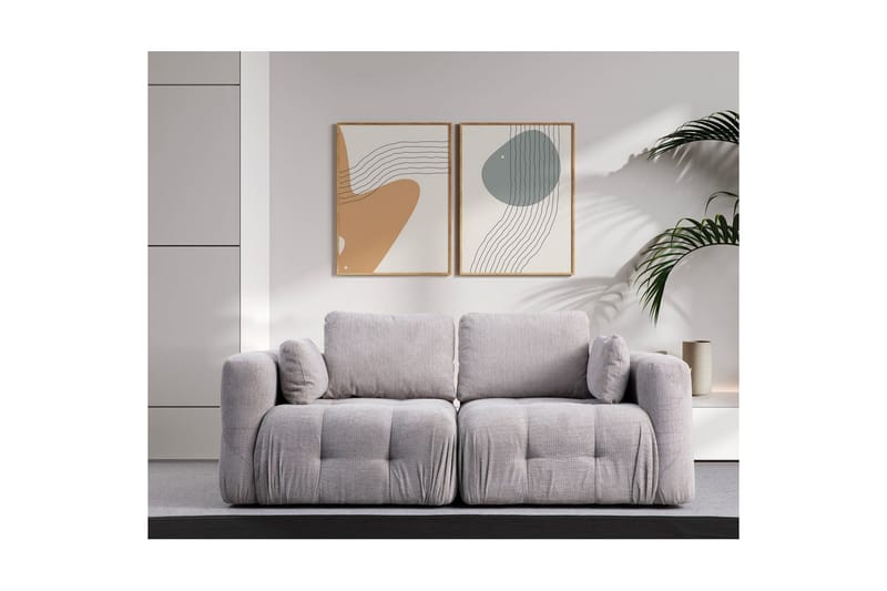 Yvara Sofa 2-sits - Lysegrå - Møbler - Sofaer - 2 seter sofa