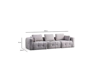 Yvara Sofa 3-sits - Grå - Møbler - Sofaer - 3 seter sofa
