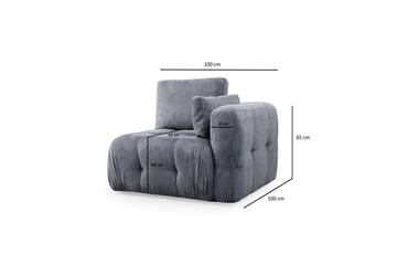 Yvara Sofa 3-sits - Grå - Møbler - Sofaer - 3 seter sofa
