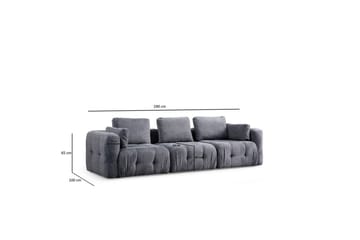 Yvara Sofa 3-sits - Grå - Møbler - Sofaer - 3 seter sofa