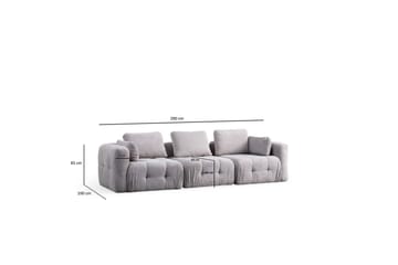 Yvara Sofa 3-sits - Grå - Møbler - Sofaer - 3 seter sofa