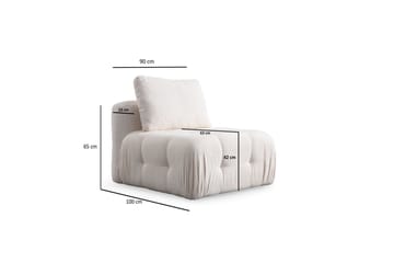 Yvara Sofa 3-sits - Hvit - Møbler - Sofaer - 3 seter sofa