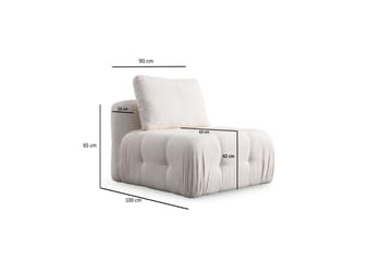 Yvara Sofa 3-sits - Hvit - Møbler - Sofaer - 3 seter sofa
