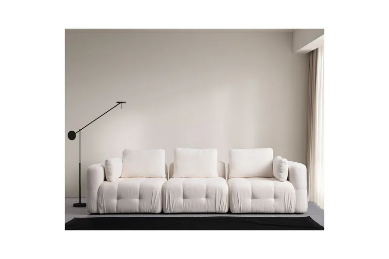 Yvara Sofa 3-sits - Hvit - Møbler - Sofaer - Modulsofaer - Komplett modulsofa