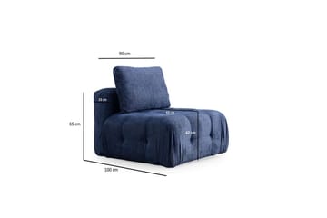 Yvara Sofa 3-sits - Marineblå - Møbler - Sofaer - Modulsofaer - Komplett modulsofa