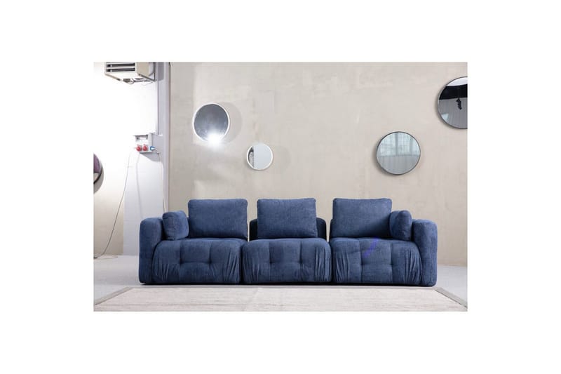 Yvara Sofa 3-sits - Marineblå - Møbler - Sofaer - Modulsofaer - Komplett modulsofa