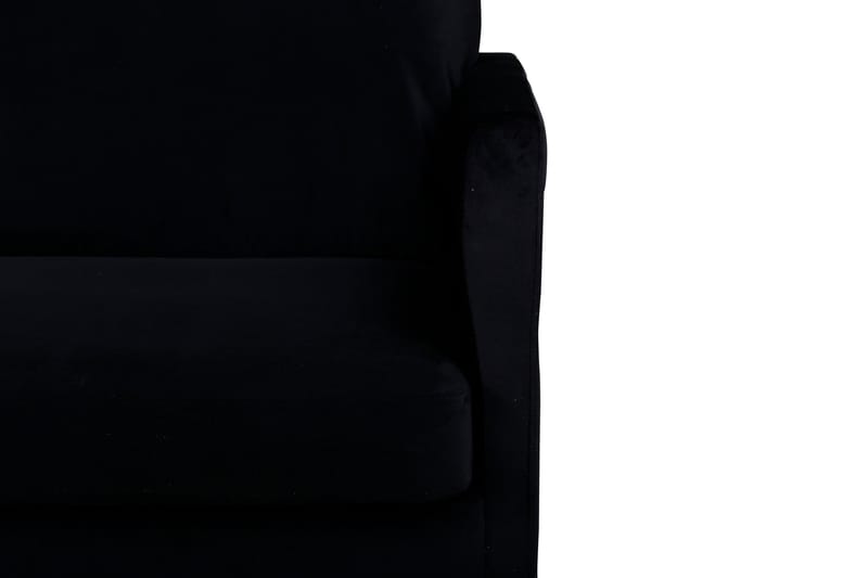 Zoom 3-seter Sofa i Fløyel - Svart - Møbler - Sofaer - 3 seter sofa