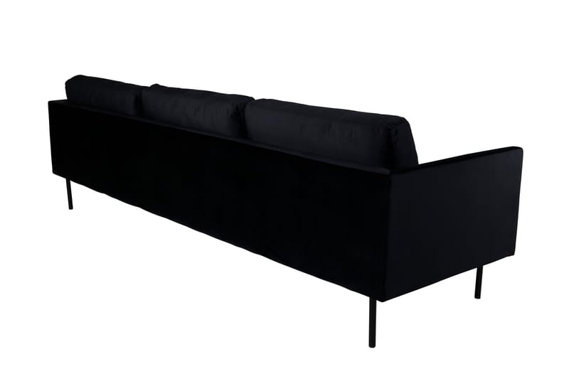 Zoom 3-seter Sofa i Fløyel - Svart - Møbler - Sofaer - 3 seter sofa