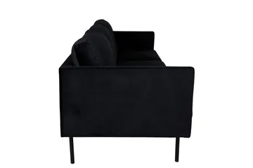 Zoom 3-seter Sofa i Fløyel - Svart - Møbler - Sofaer - 3 seter sofa