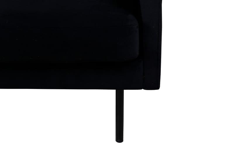 Zoom 3-seter Sofa i Fløyel - Svart - Møbler - Sofaer - 3 seter sofa
