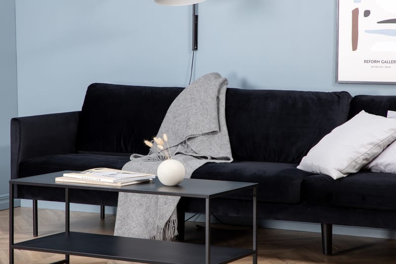 Zoom 3-seter Sofa i Fløyel - Svart - Møbler - Sofaer - 3 seter sofa