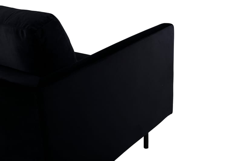 Zoom 3-seter Sofa i Fløyel - Svart - Møbler - Sofaer - 3 seter sofa