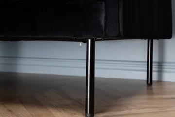 Zoom 3-seter Sofa i Fløyel - Svart - Møbler - Sofaer - 3 seter sofa