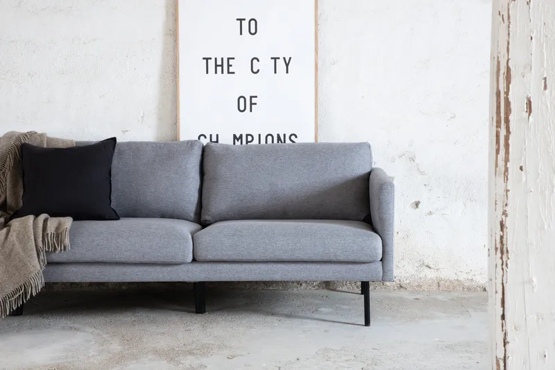 Zoom 3-seter Sofa i Stoff - Grå - Møbler - Sofaer - 3 seter sofa