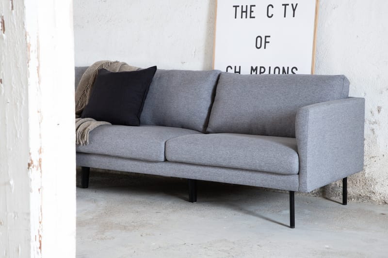 Zoom 3-seter Sofa i Stoff - Grå - Møbler - Sofaer - 3 seter sofa