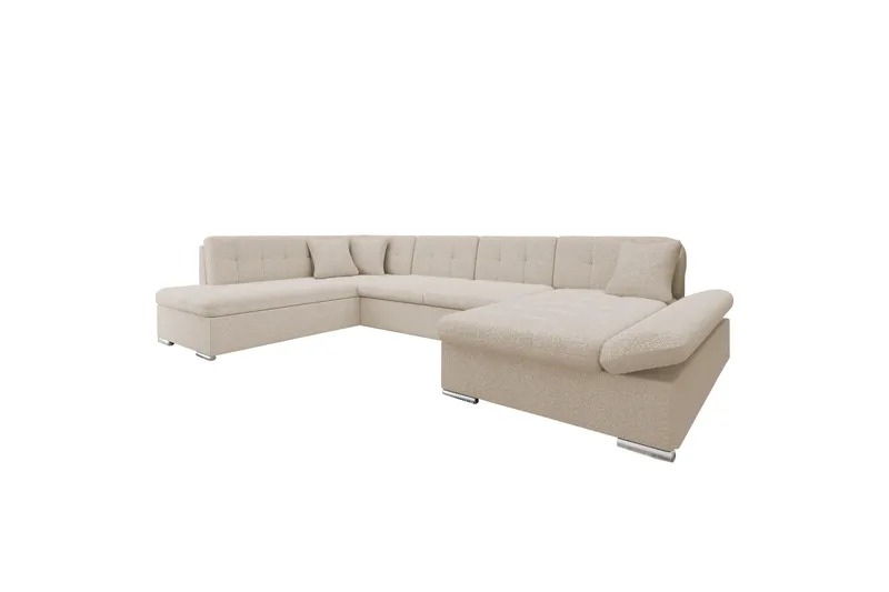 Zumar Sofa med Sjeselong og Divan 4-seter, Beige