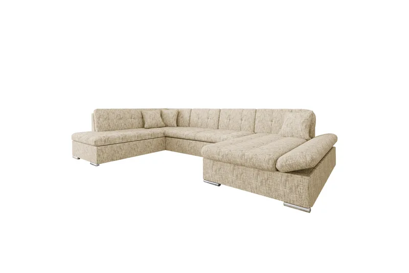 Zumar Sofa med Sjeselong og Divan 4-seter, Beige