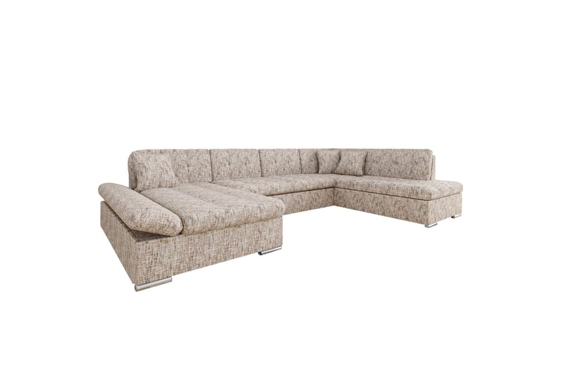 Zumar Sofa med Sjeselong og Divan 4-seter, Flerfarget/Beige