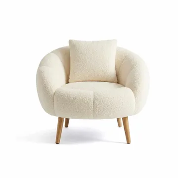Ørelappstol Atelier Del Sofa Lida (75 x 100 x 42 cm) hvit - Møbler - Stoler - Lenestoler