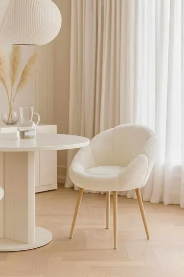 Ørelappstol Atelier Del Sofa Papatya (70 x 110 x 70 cm) Hvit valnøtt - Møbler - Stoler - Lenestoler