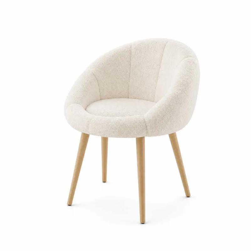 Ørelappstol Atelier Del Sofa Papatya (70 x 110 x 70 cm) Hvit valnøtt