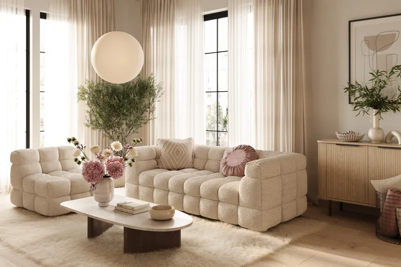 Elise Lenestol - Beige Teddy - Møbler - Stoler - Lenestoler