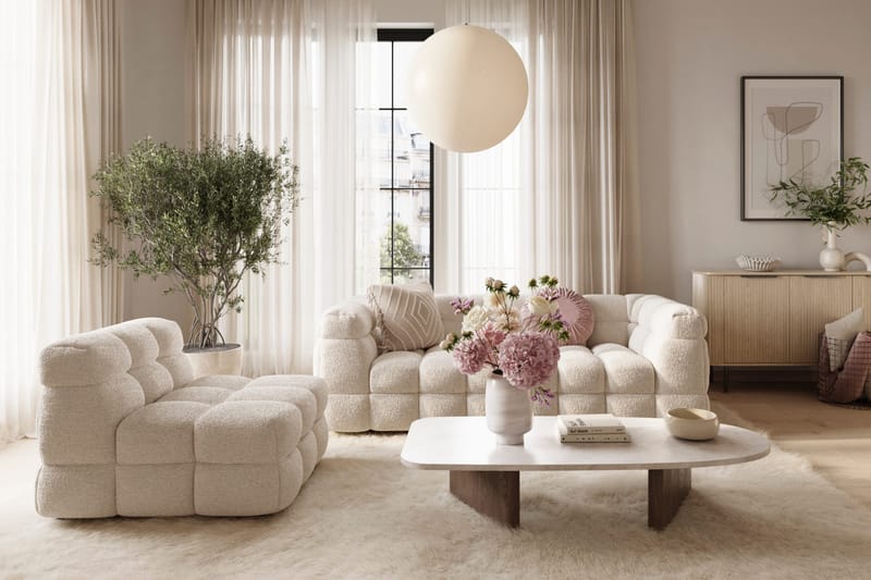 Elise Lenestol - Beige Teddy - Møbler - Stoler - Lenestoler