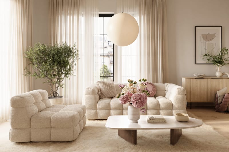 Elise Lenestol - Beige Teddy - Møbler - Stoler - Lenestoler