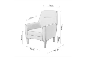 Wyong Lenestol - Beige - Møbler - Stoler - Lenestoler