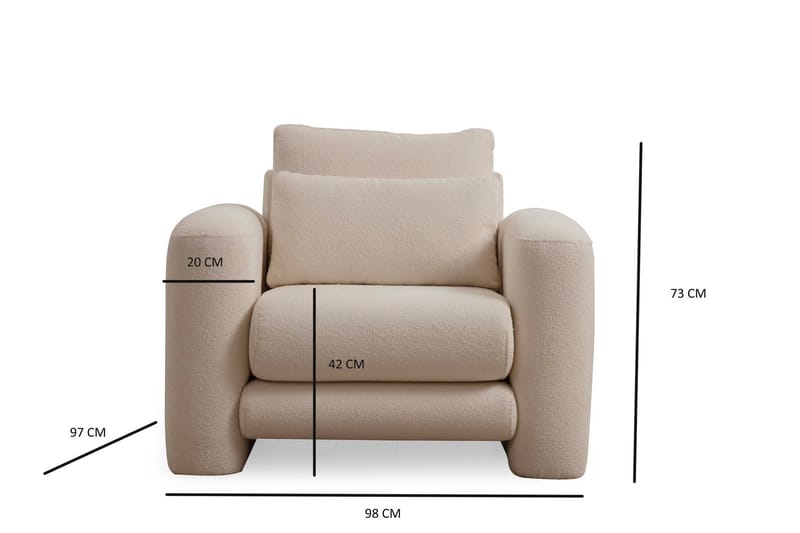 Makhan Lenestol - Lys beige - Møbler - Stoler - Lenestoler