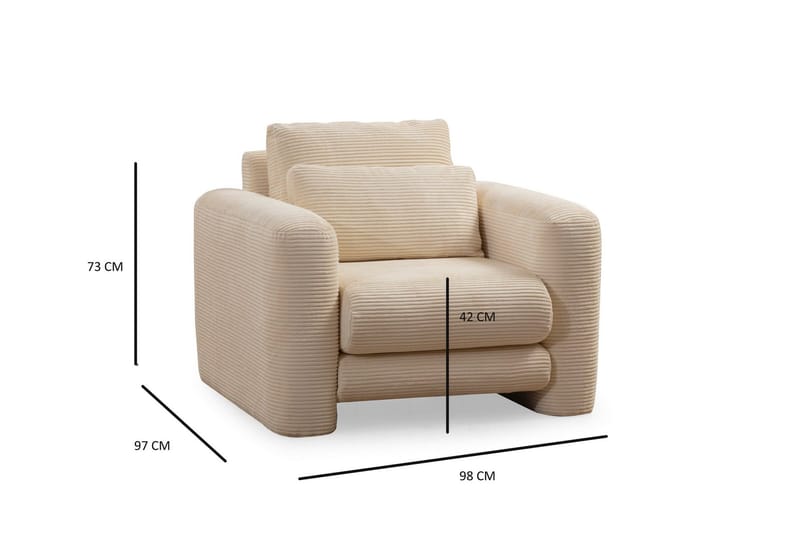 Makhan Lenestol - Beige - Møbler - Stoler - Lenestoler