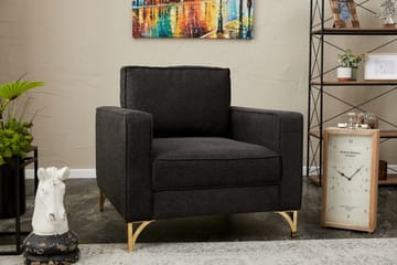 Retzow Lenestol - Antrasitt - Møbler - Stoler - Lenestoler