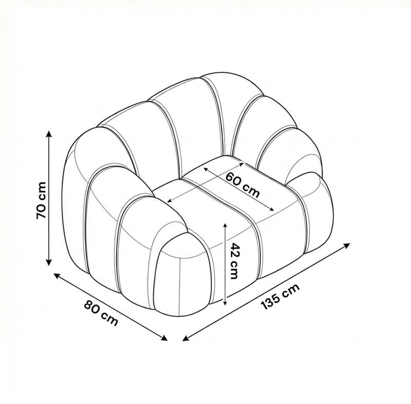 1-Seat Sofa Atelier Del Sofa Brun - Møbler - Stoler - Lenestoler