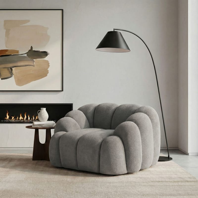 1-Seat Sofa Atelier Del Sofa Grå - Møbler - Stoler - Lenestoler