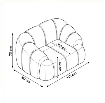 1-Seat Sofa Atelier Del Sofa Marineblå - Mørk blå - Møbler - Stoler - Lenestoler