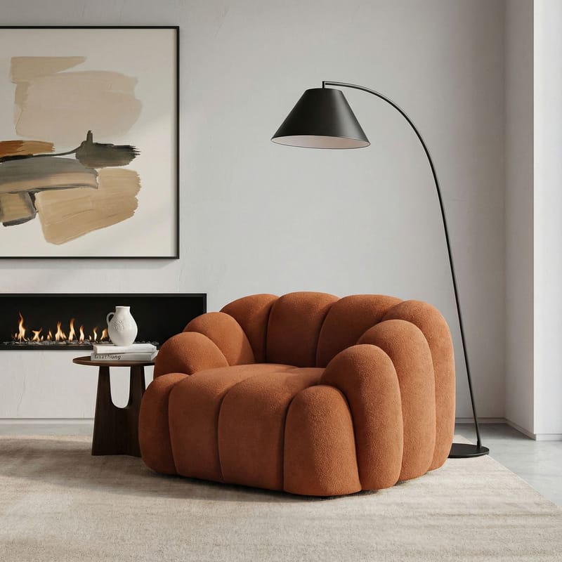1-Seat Sofa Atelier Del Sofa Tile Red - Møbler - Stoler - Lenestoler