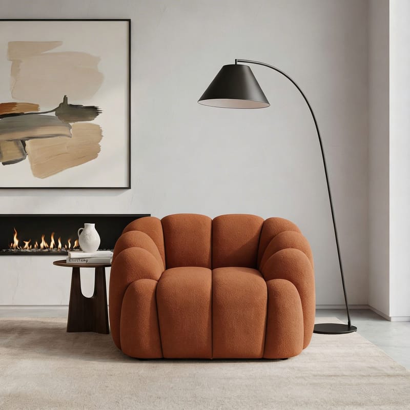 1-Seat Sofa Atelier Del Sofa Tile Red - Møbler - Stoler - Lenestoler