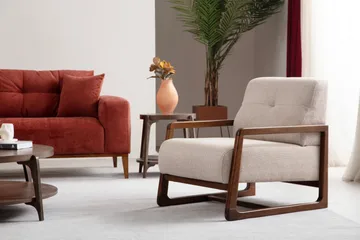 Adelphe Lenestol - Beige - Møbler - Stoler - Lenestoler