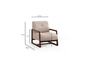 Adelphe Lenestol - Beige - Møbler - Stoler - Lenestoler