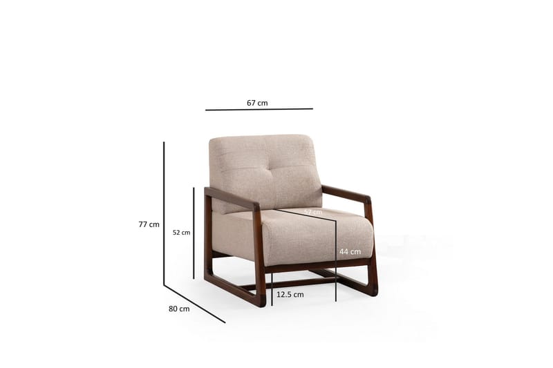 Adelphe Lenestol - Beige - Møbler - Stoler - Lenestoler