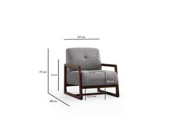 Adelphe Lenestol - Lysegrå - Møbler - Stoler - Lenestoler