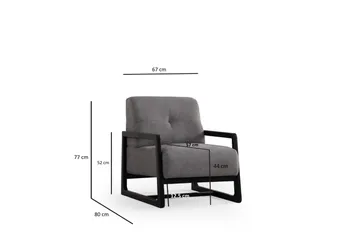 Adelphe Lenestol - Lysegrå - Møbler - Stoler - Lenestoler