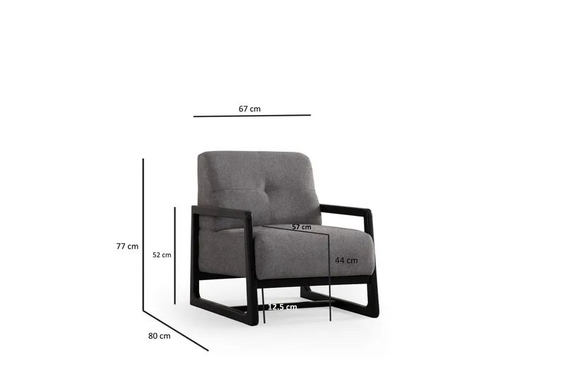 Adelphe Lenestol - Lysegrå - Møbler - Stoler - Lenestoler