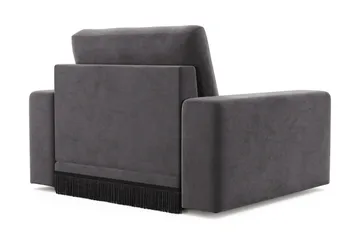 Adelsö by Gynning Dyp Lenestol i fløyel - Mørkegrå - Møbler - Stoler - Lenestoler