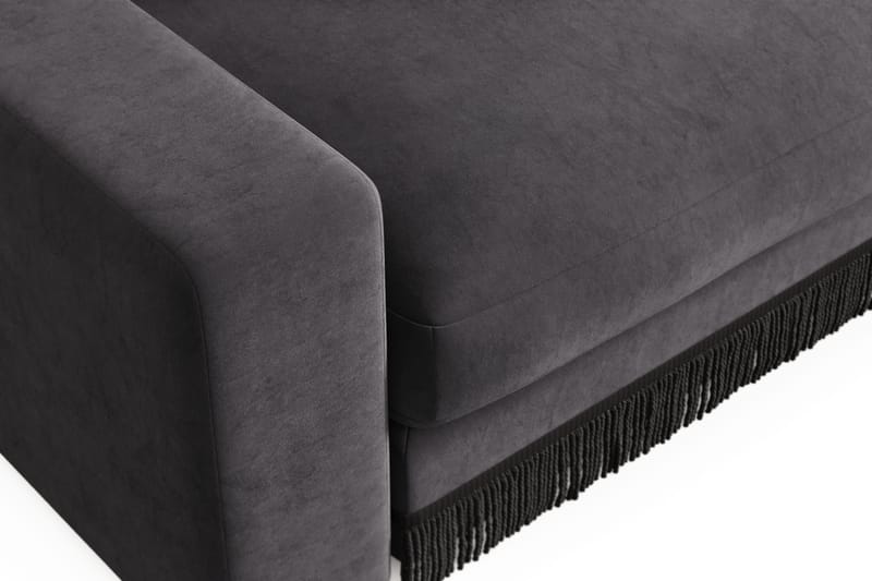 Adelsö by Gynning Dyp Lenestol i fløyel - Mørkegrå - Møbler - Stoler - Lenestoler