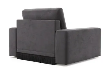 Adelsö by Gynning Dyp Lenestol i fløyel - Mørkegrå - Møbler - Stoler - Lenestoler