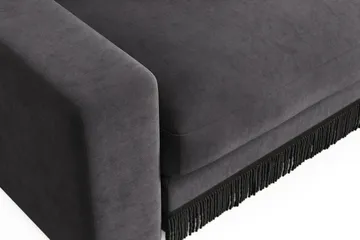 Adelsö by Gynning Dyp Lenestol i fløyel - Mørkegrå - Møbler - Stoler - Lenestoler